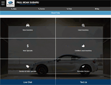 Tablet Screenshot of paulmoaksubaru.com